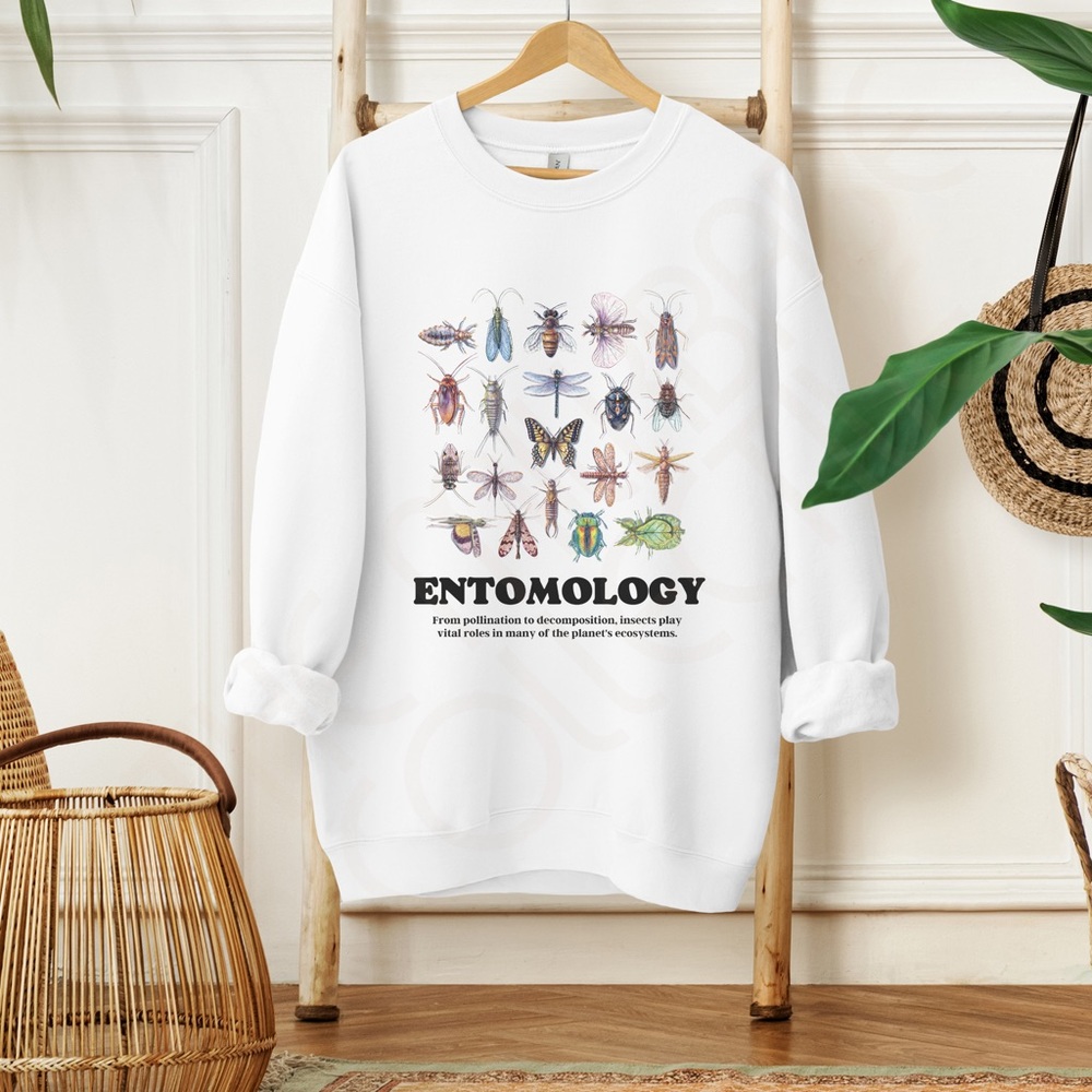 🚨 LAST ONE 🚨 Entomology Insect Science Graphic Crewneck Sweatshirt - Picture 7 of 11